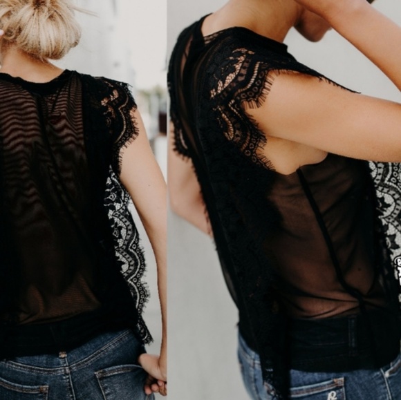 Lace Mesh Top - Picture 2 of 3